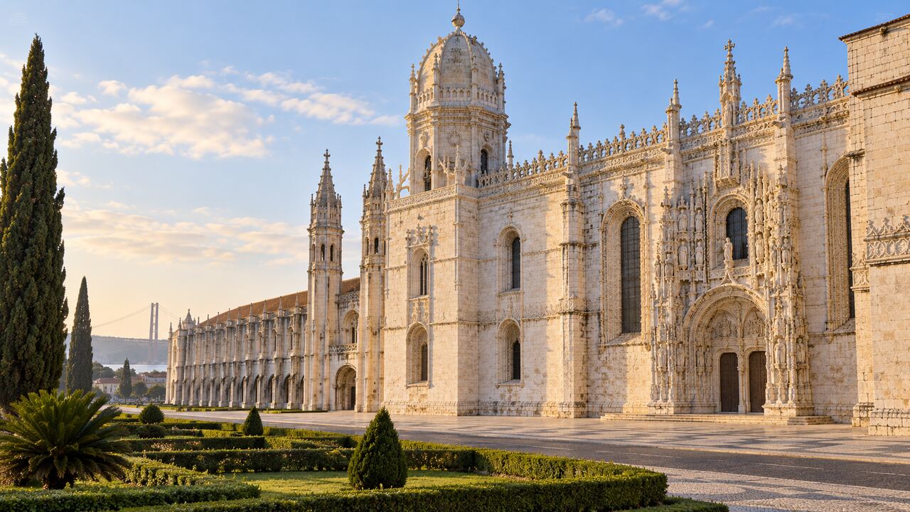 ภาพ AI อาราม Jerónimos ย่านเบเล็ง ลิสบอน