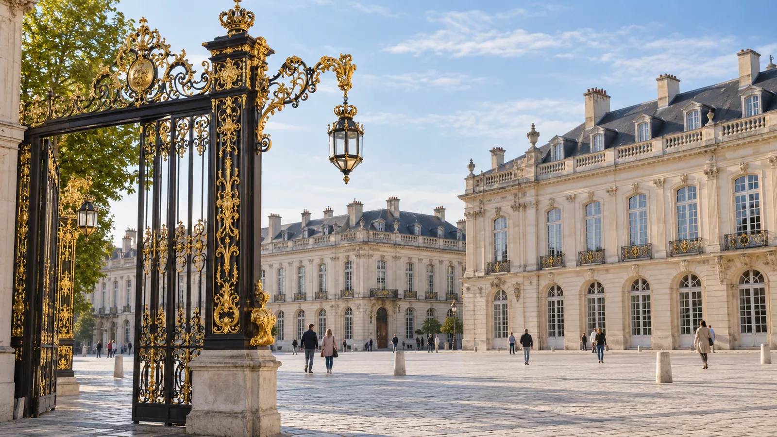 ประตูเหล็กปิดทอง Jean Lamour ที่ Place Stanislas เมืองน็องซี