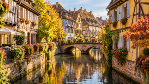 ภาพ AI จำลองคลอง Little Venice และบ้านโครงไม้ในกอลมาร์