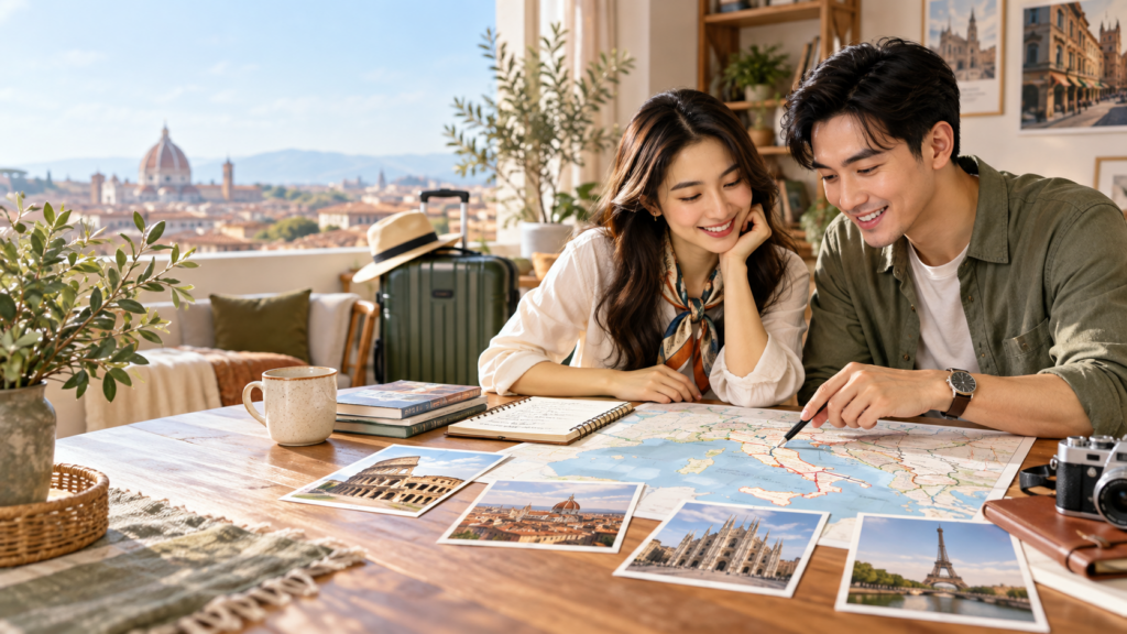คู่รักชาวไทยวางแผนทริปอิตาลีและยุโรปก่อนยื่นวีซ่าเชงเก้น