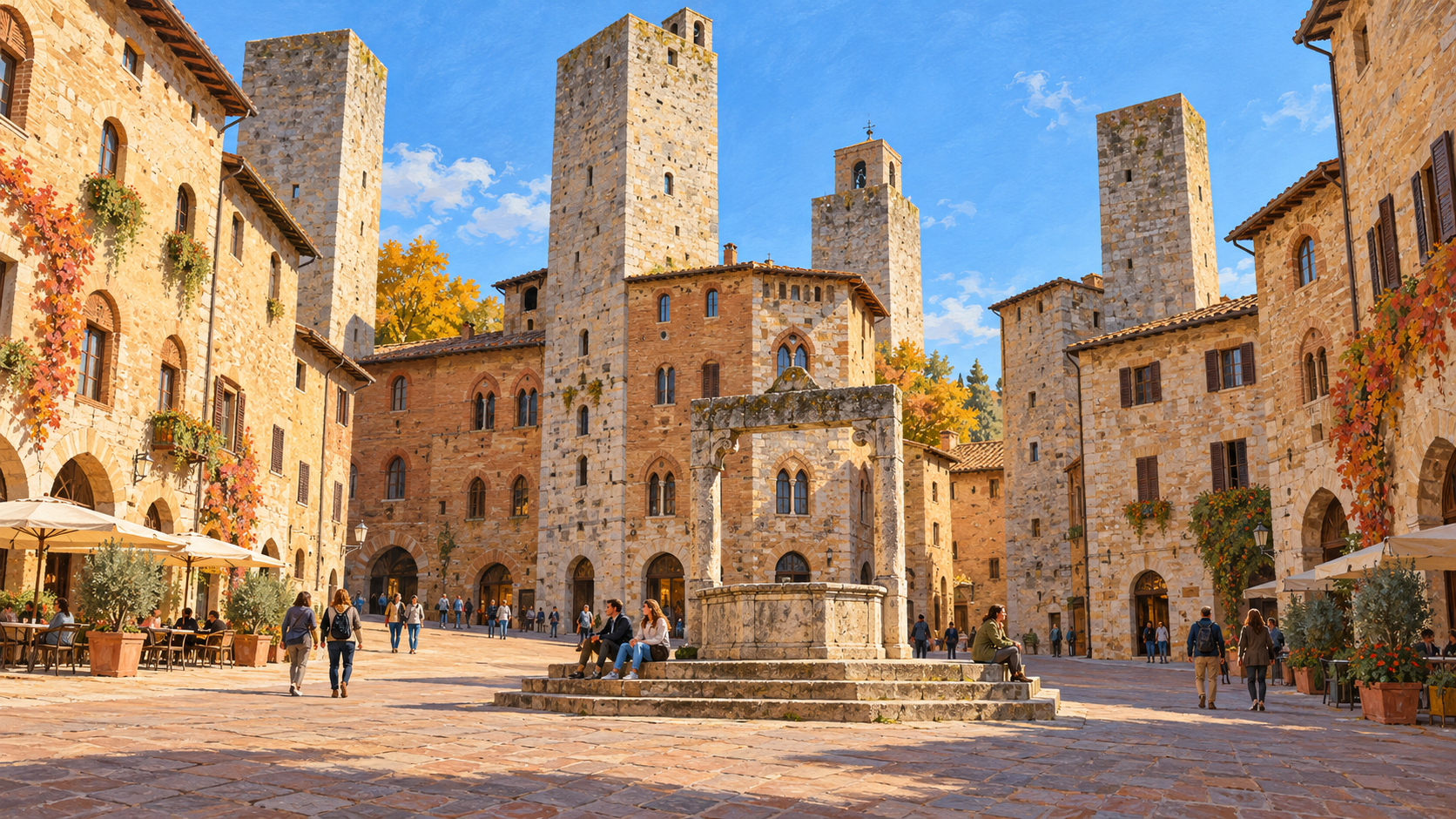 ภาพประกอบ AI Piazza della Cisterna ในซานจิมิญญาโน