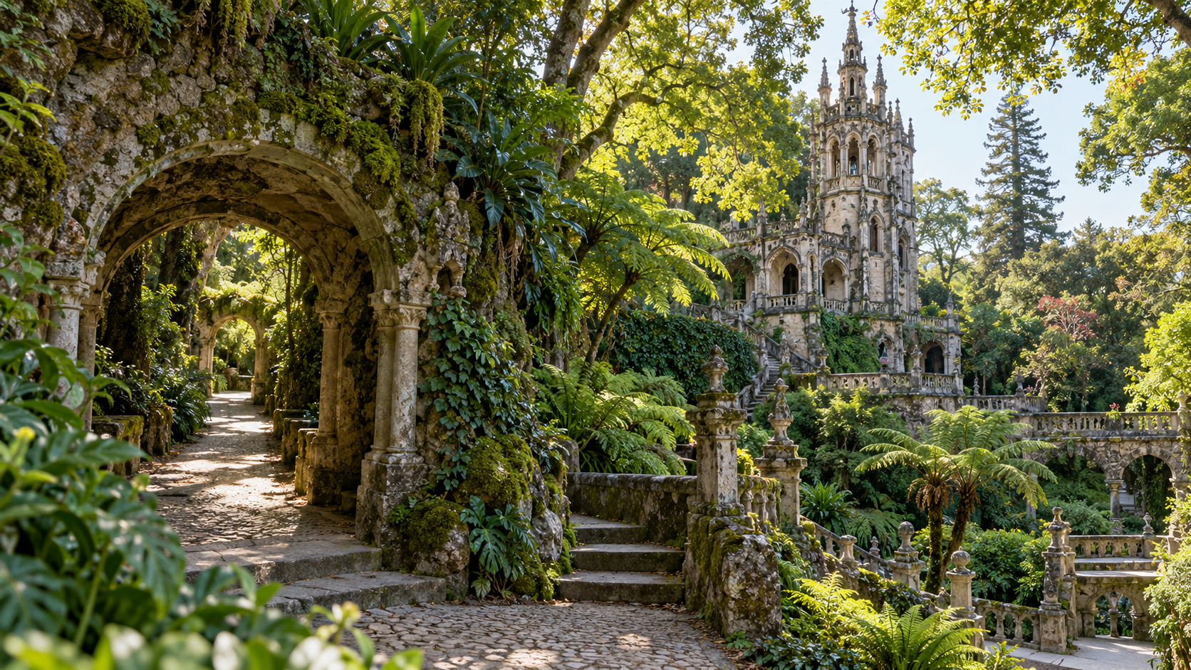 ภาพ AI สวนโรแมนติกในซินตรา