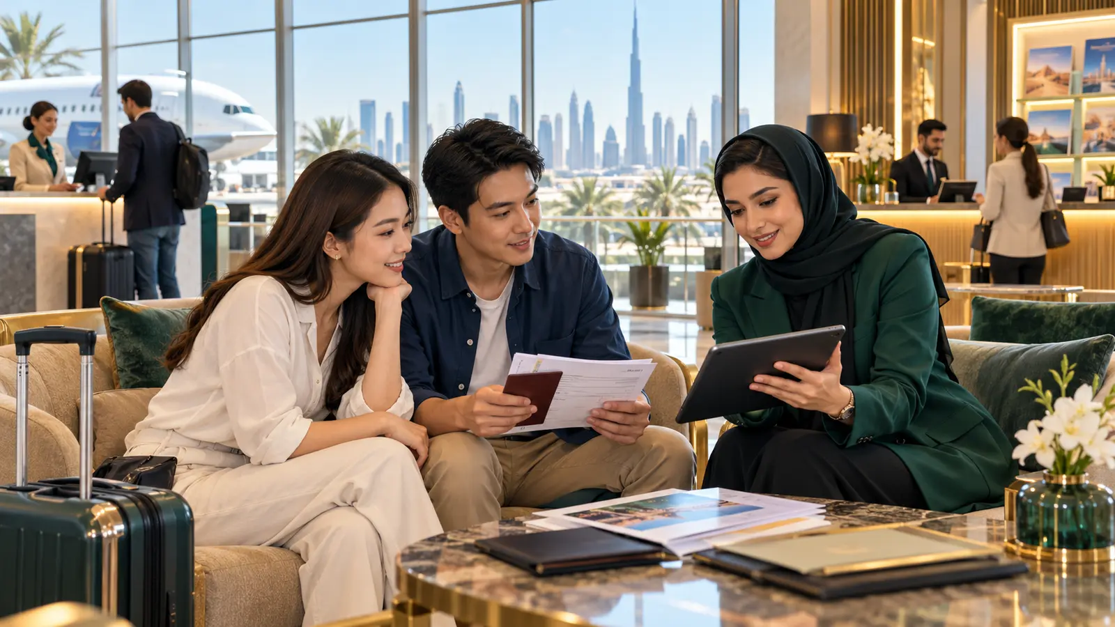 นักเดินทางไทยปรึกษาผู้ให้บริการใน UAE เรื่อง Tourist Visa ดูไบ
